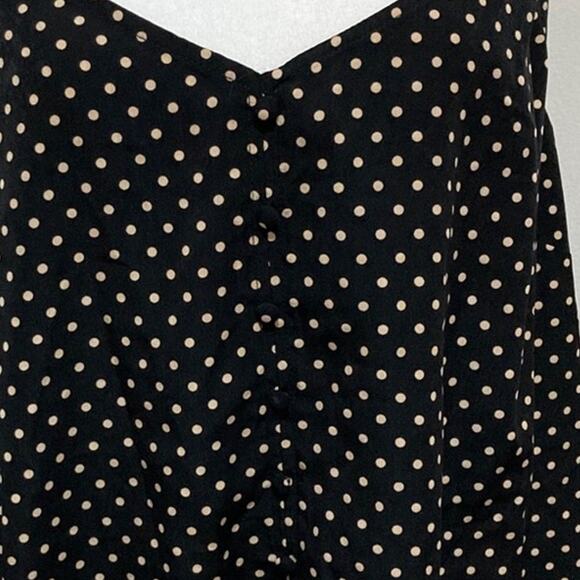 nwt Sanctuary Polka-dot Camisole Tank Top Black size 1X New - Picture 2 of 7